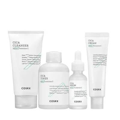 COSRX - Cica-7 Relief set - kosmetická sada pro citlivou pleť a pleť s růžovým acne