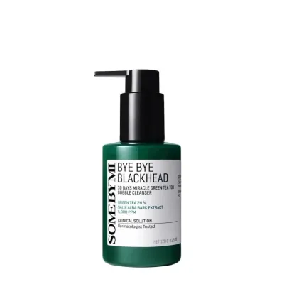 SOME BY MI - Bye Bye Blackhead 30 Days Miracle Green Tea Tox Bubble Cleanser - pěnový čistič pro problematickou pleť 120 ml